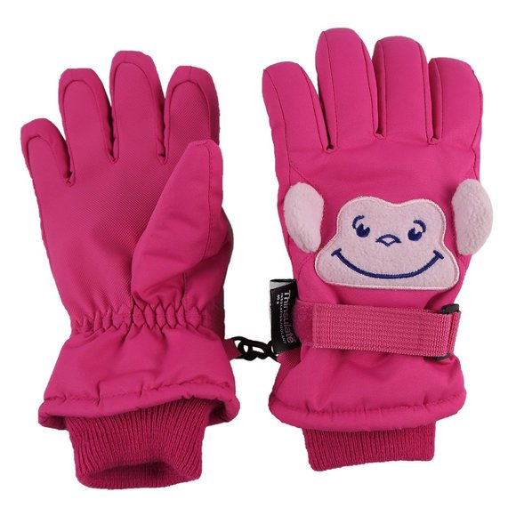 Kids Cute Animal Face Waterproof Gloves